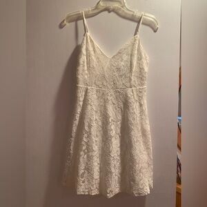 Lulu's White Lace Mini Dress